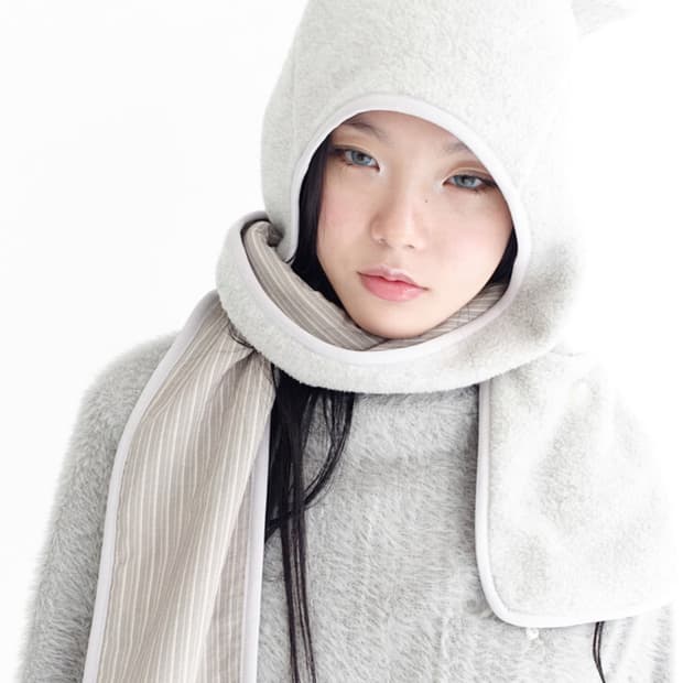 샵페어리 플리스 이어 후드 머플러