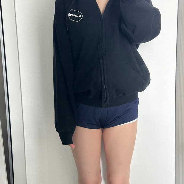 디스이즈네버댓 블랙 후드집업