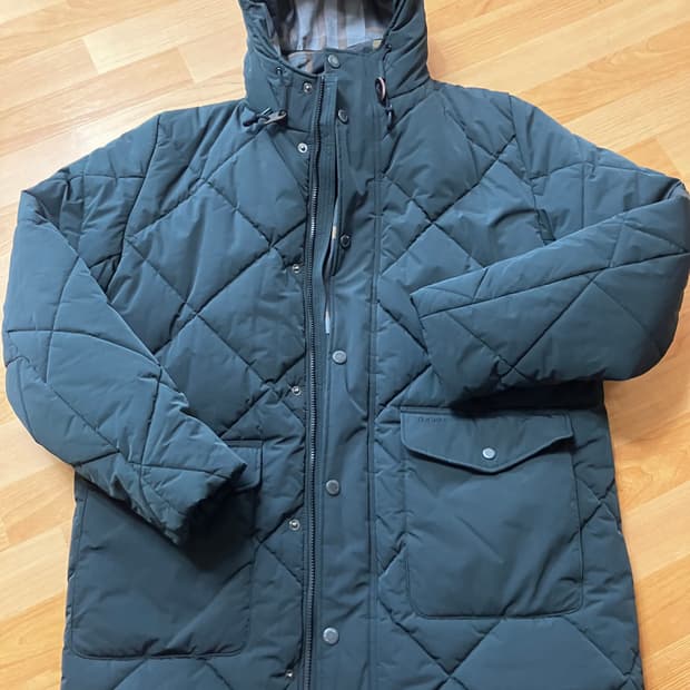 바버 퀼팅 후드 점퍼 xl