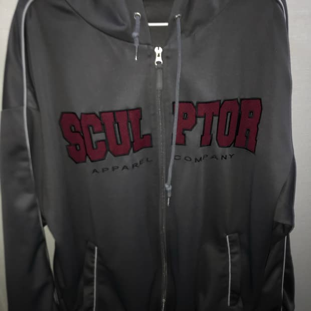 스컬프터 바시티 트랙 집업 후디 차콜 XL