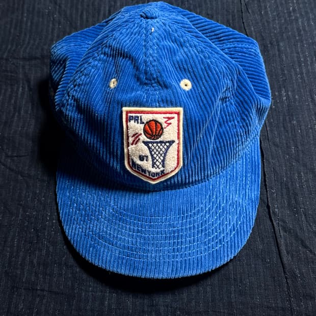 폴로 랄프로렌 셰닐 패치 코듀로이 볼캡 - 블루 OS