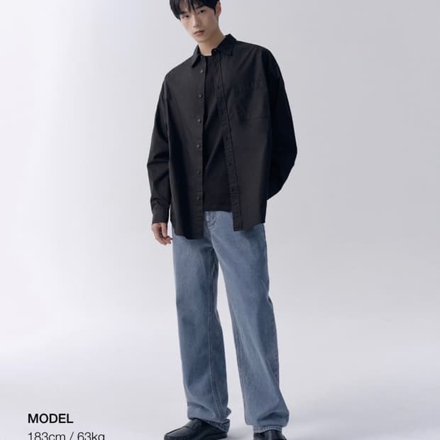 무신사스탠다드 레귤러핏 데님팬츠 라이트 인디고 34