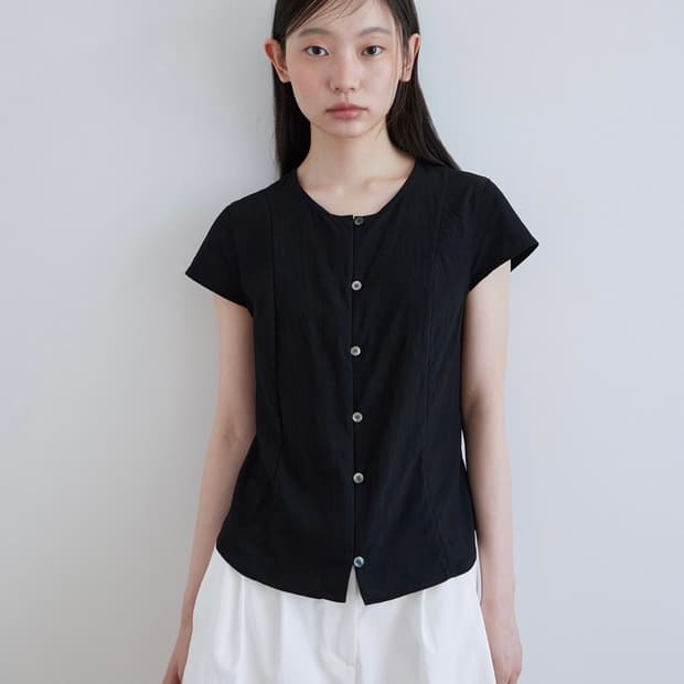 스텝어라운드 cap sleeve blouse 슬리브 블라우스