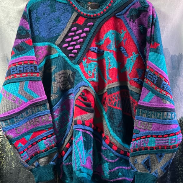 105) EMAROO 빈티지 호주 패턴 니트 스웨터