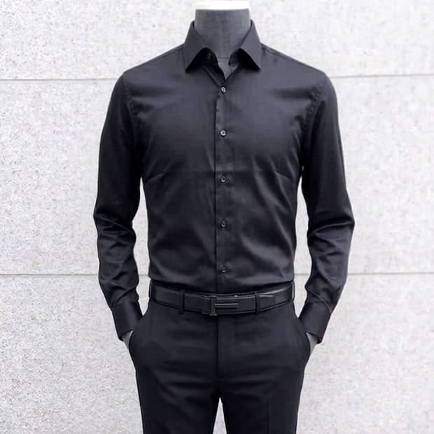 지오지아 And Z / 앤드지 블랙 드레스셔츠 / 100