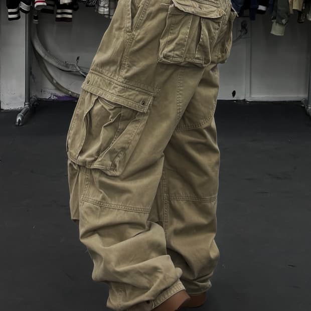 AMX 베이지 카고팬츠