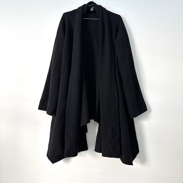 DKNY unbalanced drape cardigan / black