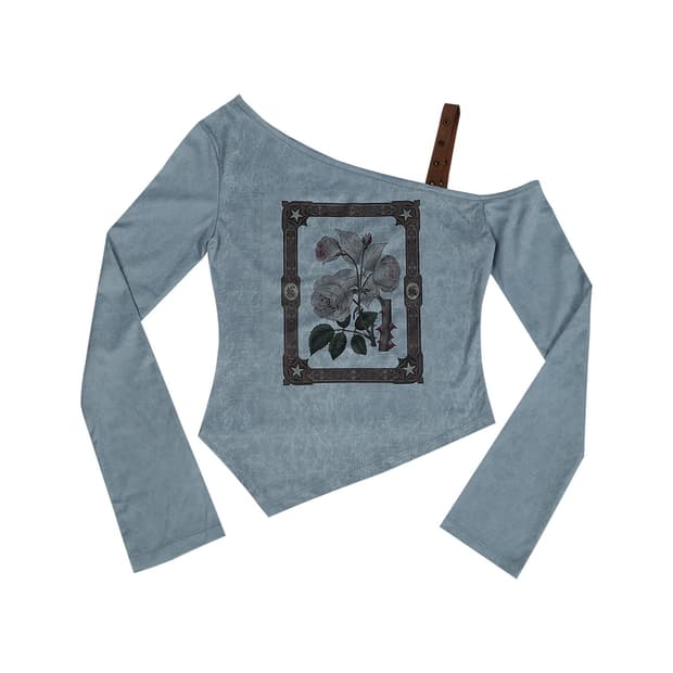 달링유어배드 원숄더 스웨이드 탑