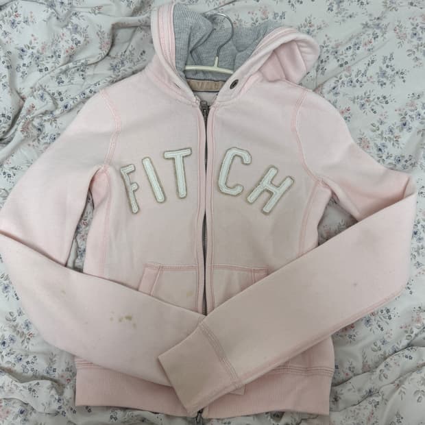 아베크롬비 핑크 후드집업