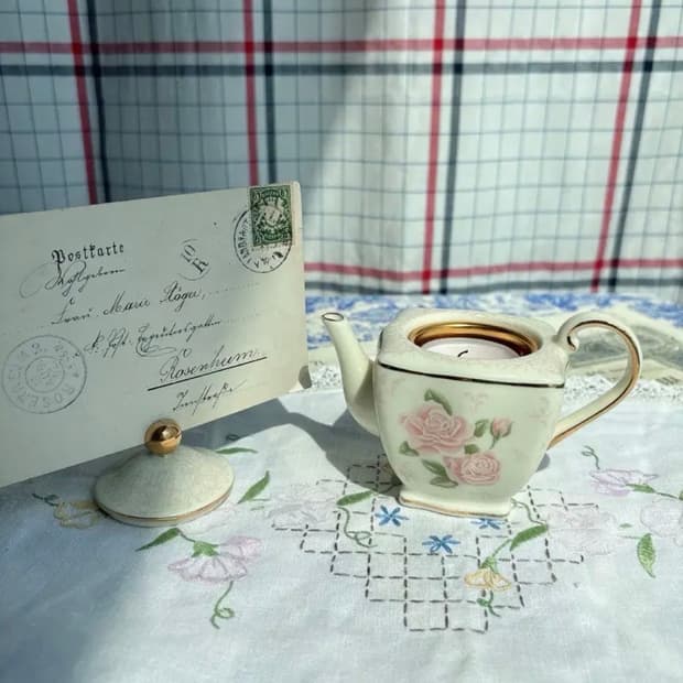 미국 빈티지 파티라이트 티팟쉐입 티라이트 홀더