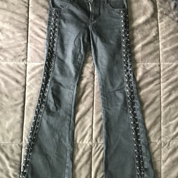 페인오어플레저 블랙 코르셋 팬츠