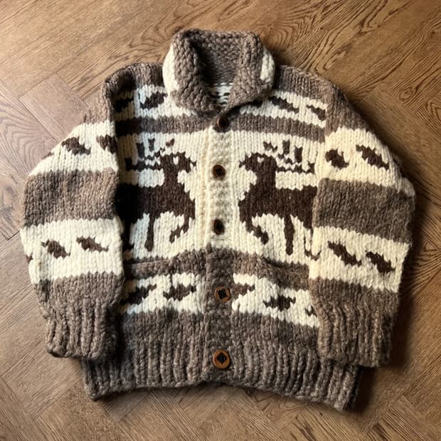 [L]90's 오리지널 캐나다제 코위찬 스웨터