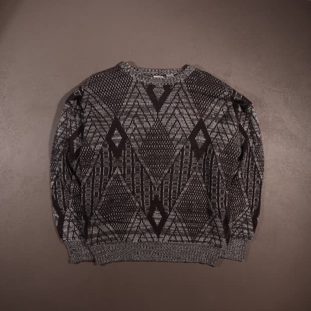 빈티지 패턴 니트