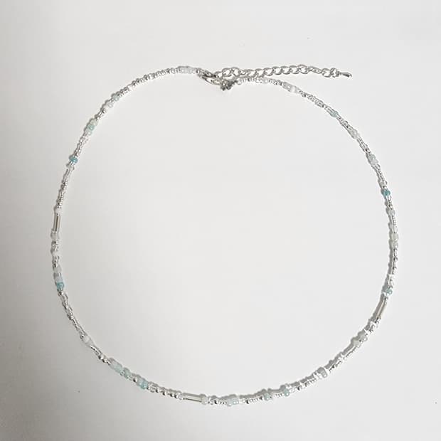 남자 민트 실버 목걸이