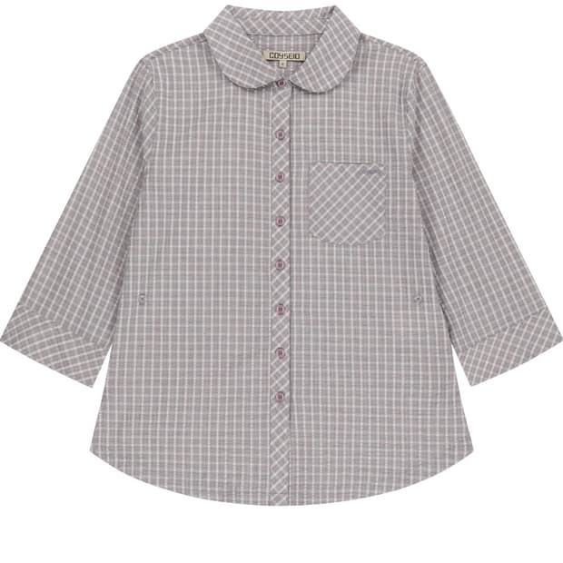 코이세이오 ROUND COLLAR CAPRI SHIRT ASH PINK