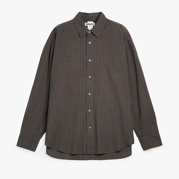 Hope 호프 스톡홀름 와이드 핏 체크 셔츠 