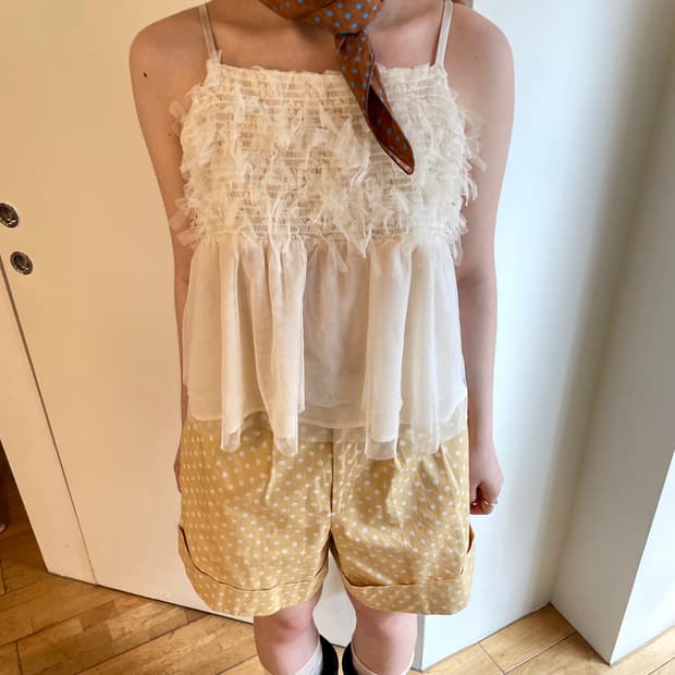 Hairy ribbon sha sleeveless