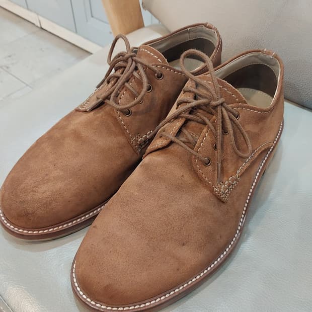 클락스 Clarks 브라운 스웨이드 더비 슈즈
남성 255mm