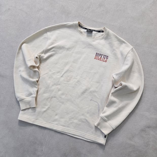 M 디키즈 로고 오버핏 스웻 맨투맨(얼룩 0408Y