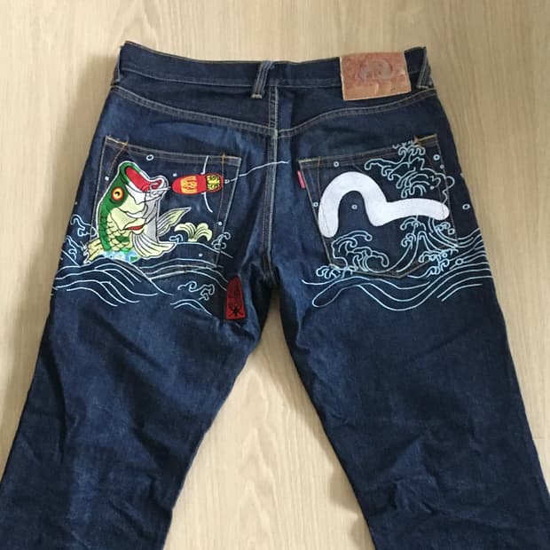 에비수 evisu No.2 재팬 이레즈미 자수 데님 팬츠