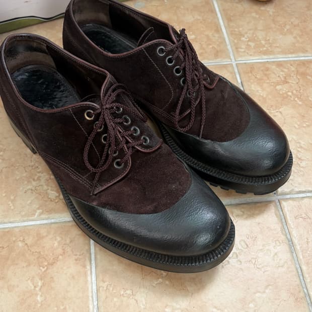 프라다 런웨이 피스 스웨이드 로퍼 US 9