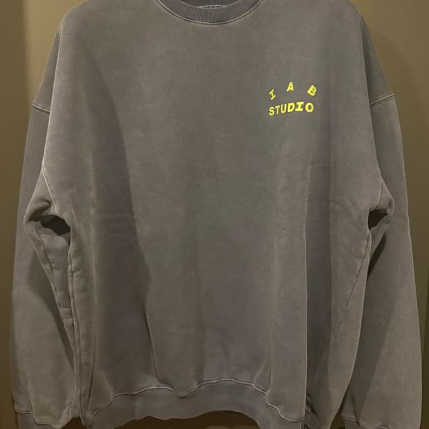 (XXL) 아이앱 스튜디오 피그먼트 스웨트셔츠 맨투맨 네이비