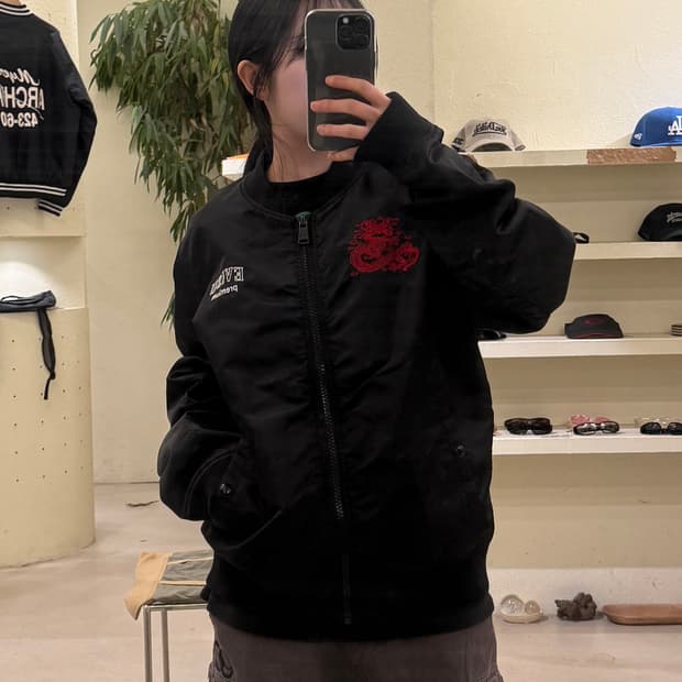 에비수 자수 블루종 자켓 U379