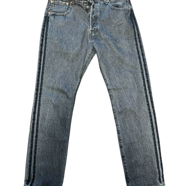 언더커버 리바이스 501 GIZ 데님 진 청바지 블랙