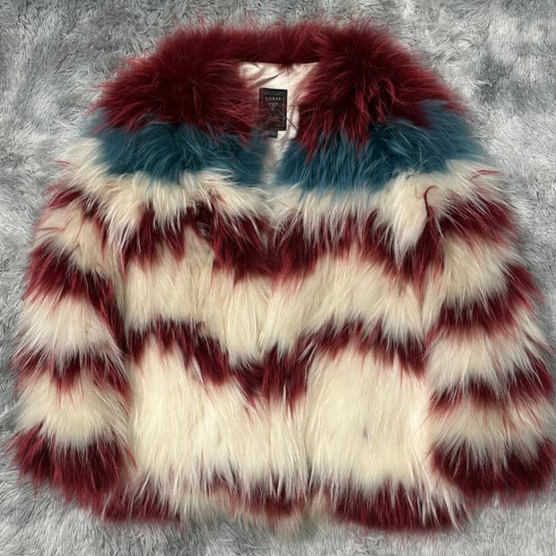 게스 너구리 모피 퍼자켓 