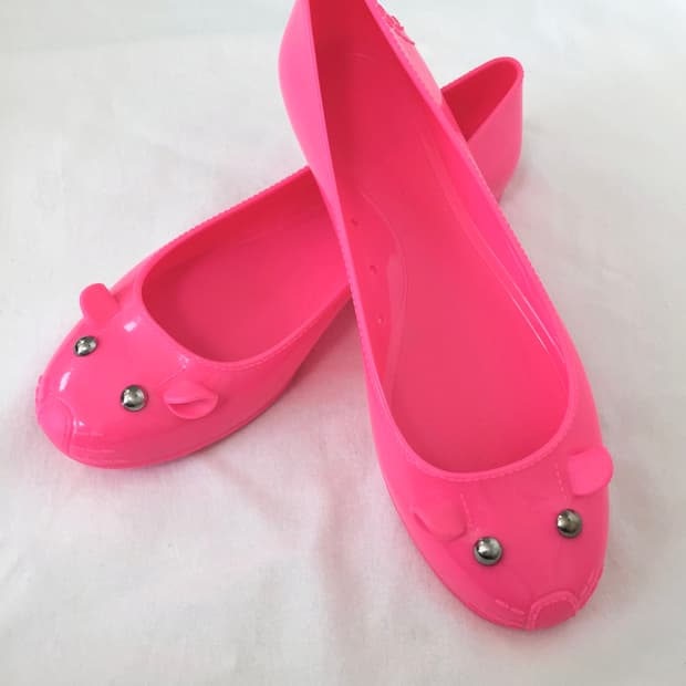 Marcjacobs Jelly Pink rat flat shoes