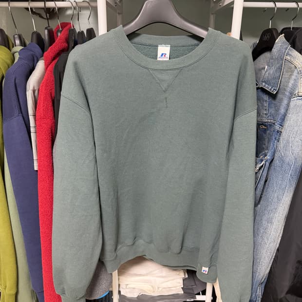 90s Russell Athletic 그린 맨투맨 (L)