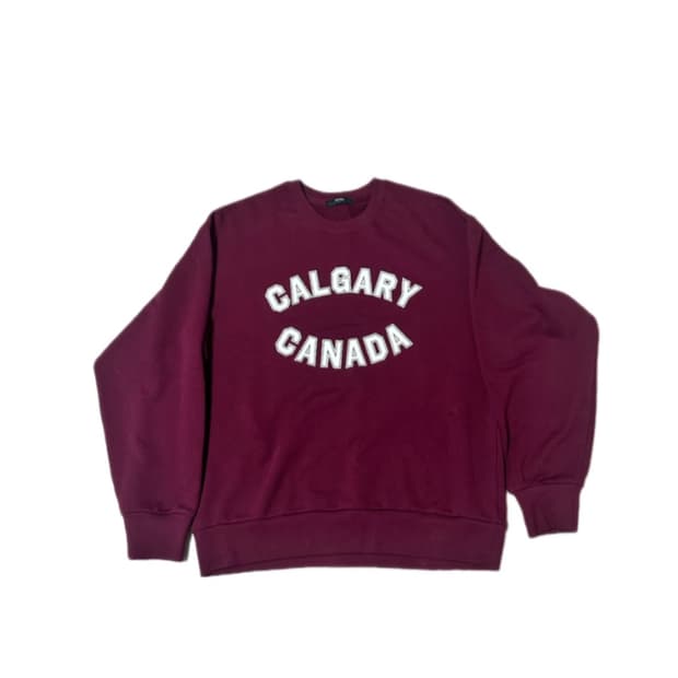 탑텐 버건디 맨투맨