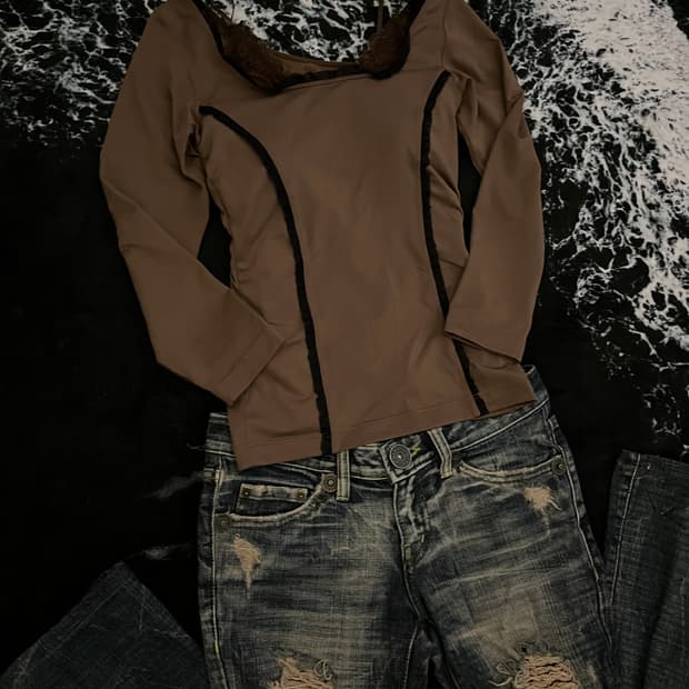 y2k코디세트(데미지워싱부츠컷)