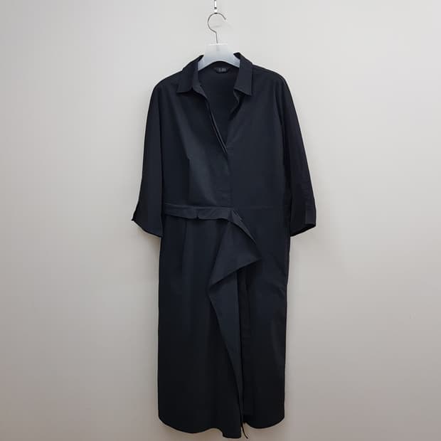 한섬 타임 TIME 셔츠형 롱 원피스 82-94-160사이즈