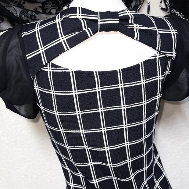 세실맥비 로맨틱갸루 백리본 숄더트임 로걀탑 오네 히메 러블리 핀터 반팔