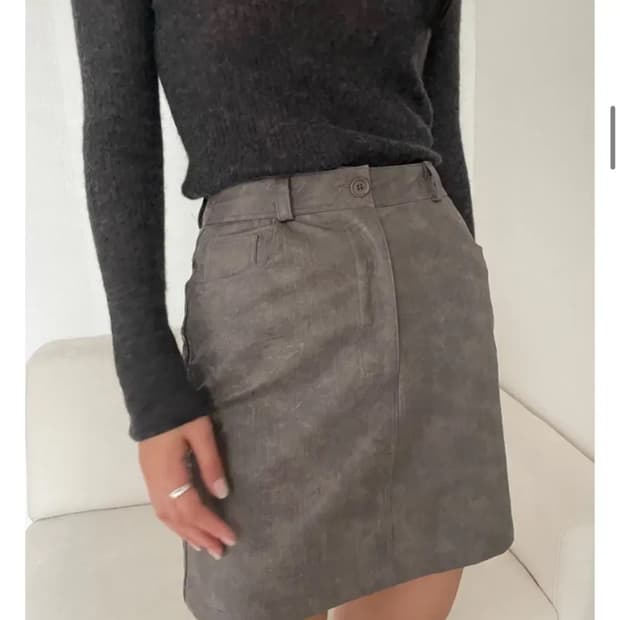 Table 러버 스커트 회색, 밤색