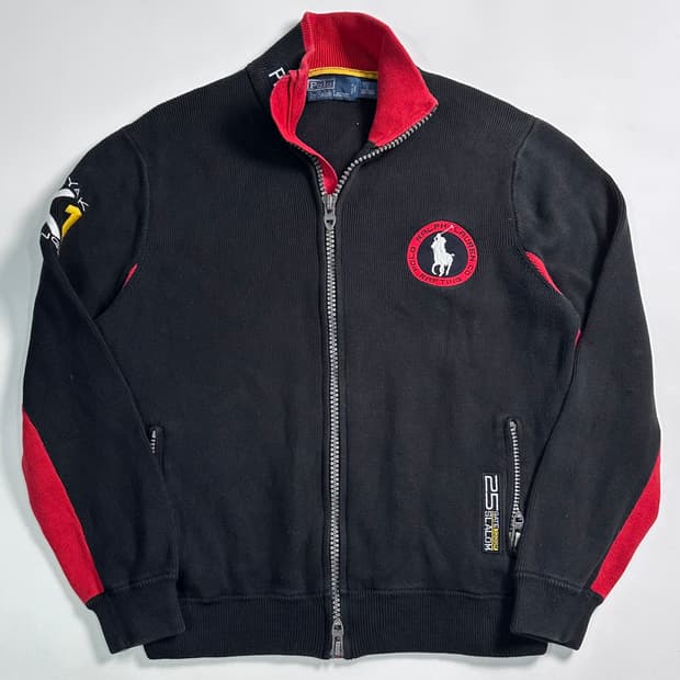 폴로 랄프로렌 빅포니 레프팅 니트 집업 