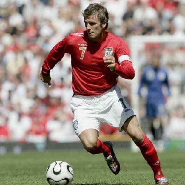 [S] 엄브로 잉글랜드 국대 06-08 어웨이 베컴 마킹 유니폼