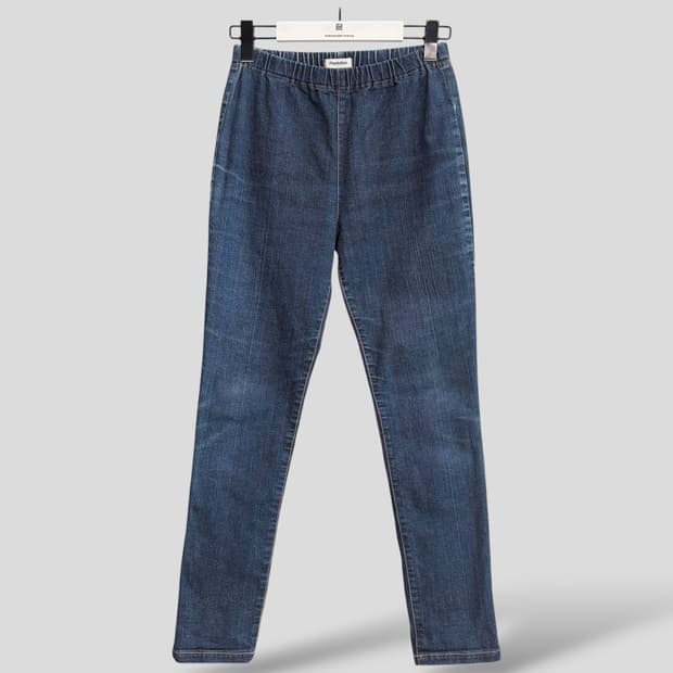 (여성M)Plantation 이세이미야케 밴딩 데님 레깅스 팬츠