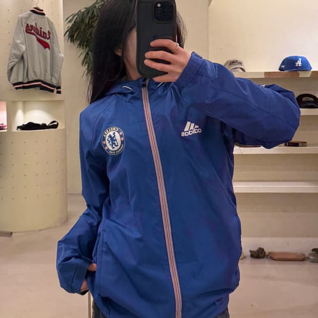 아디다스 첼시 블루 팀 바람막이 U82