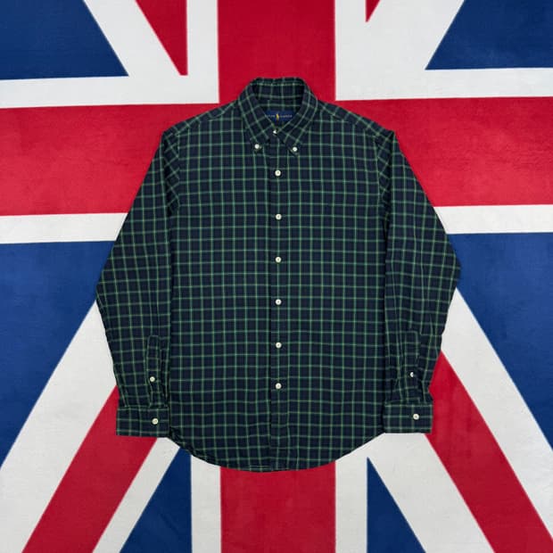 폴로 체크셔츠 S 실측 M 