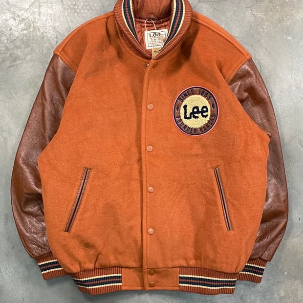 90s Lee 암홀레더 울 바시티 자켓