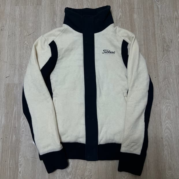 타이틀리스트 여성 골프웨어 방풍 하이넥 니트집업 L/100 