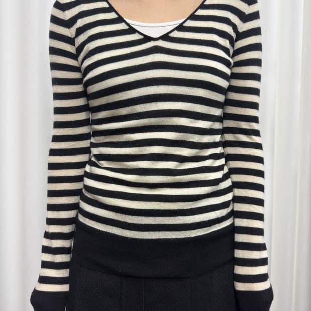stripe wool knit