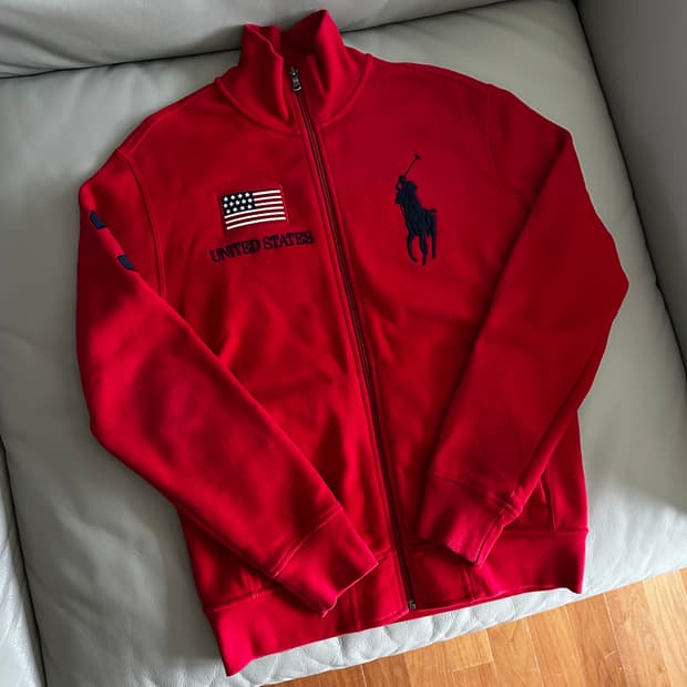 폴로 랄프로렌 빅포니 성조기 집업 S