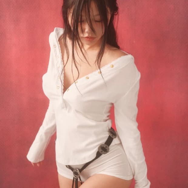 스윔시티 신디 후드 탑 화이트