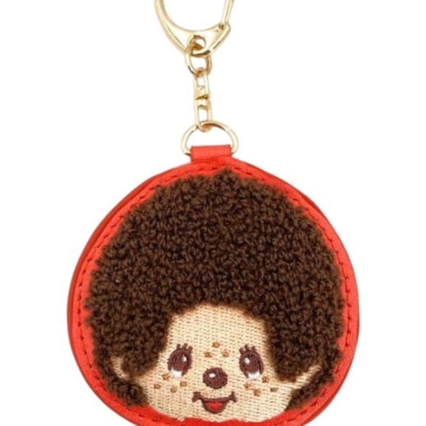 몬치치 사가라 인조가죽 레드 자수 키홀더