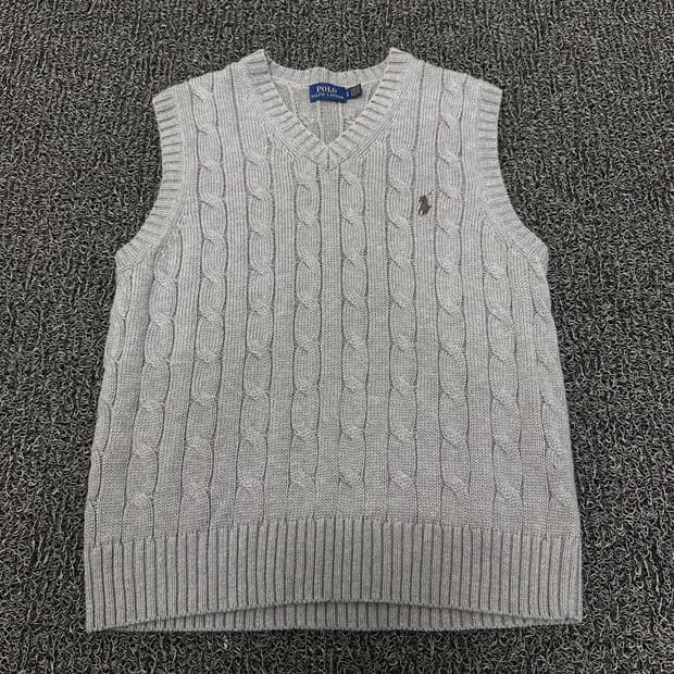 POLO 폴로 랄프로렌 여성 케이블 꽈배기 니트 조끼 S