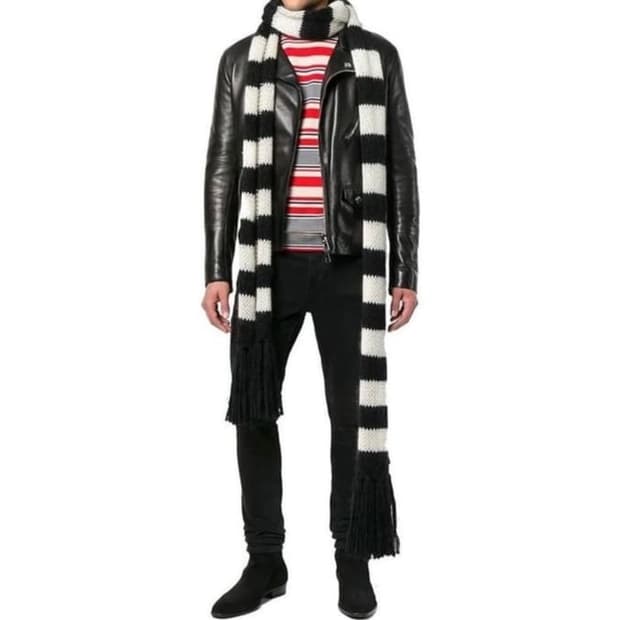 생로랑 15fw 스트라이프 머플러