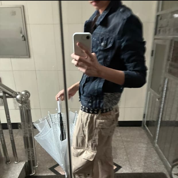 버커루 진청 데님 자켓